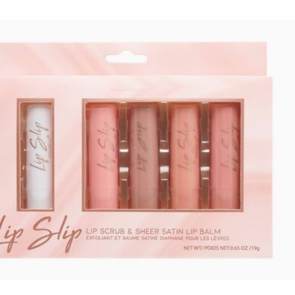 Colorco Lip Slip | Lip Scrub & Sheer Satin Lip Balm Set NEW - Picture 2 of 5